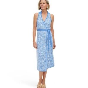 NWT Diane Von Furstenberg DVF Target - Blue and White Midi Wrap Dress